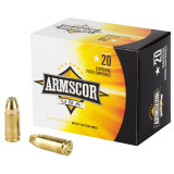 Armscor 9mm Luger, 124gr JHP, 20 Rounds - 812285021812 