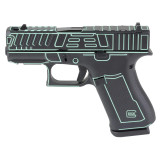 Glock 43X Customized, 9MM, 3.41" Barrel, 10 Rds, Blue Cerakote - 810188101358 Glock 43X Customized, 9MM, 3.41" Barrel, 10 Rds, Blue Cerakote - 810188101358