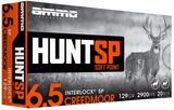 Ammo Inc HUNT SP, 6.5 CREEDMOOR, 129GR, 20 RDS, Soft Point - 818778024612 
