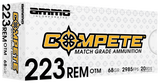 Ammo Inc Compete, 223 Rem, 68gr Open Tip Match, 20 Rds, Brass - 818778024308 