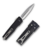 Microtech Luminary D/E, SureFire Stiletto II Pro Collaboration, Black Aluminum Handle, Dual Edge Blade, Rechargeable Light Module - 841768170433 