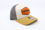 Blackstone Hat, Mink Beige Charcoal Amber Gold, Leather Patch - BSMBCAMBSL 
