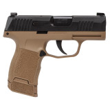 SIG Sauer P365, 9MM, 3.1" Barrel, 15 Rds, Black Slide, Coyote Frame - 798681684168 