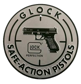 Glock AD00060 Safe Action, Silver/Black, Aluminum Sign - 764503029066 