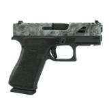 Glock 43x Custom, 9MM Luger, 3.41" Barrel, 10 Rds, Silver Marble - 757106323235 