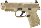 FN 509 Compact MRD Compensated, 9MM, 4.2" Barrel, 10 Rds, Flat Dark Earth - 845737017859 