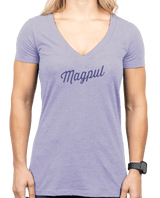 Magpul Rover Script Women's T-shirt, Orchid Heather, Cotton/Polyester, Short Sleeve, 3XL - 840815142102 