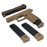 SIG Sauer P320 M18 Cal-X Change Kit, 9MM, 3.90" Barrel, Coyote Tan - 798681631803 