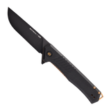 EOTech F1 Alpha, Black G10 Handle, Bronze Accents, Black D2 Blade, Fine Edge - 850034486468 