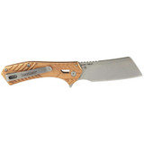 Kershaw Knives Static Copper, Folding Knife, Steel Cleaver Blade, Copper Handle - 087171059426 