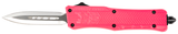 CobraTec Knives CTK-1, Pink Aluminum Handle, D2 Steel Blade, Glass Breaker - 099654022766 