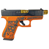 Glock G43X, 9MM Luger, 4.00" Barrel, 10 Rds, Tennessee Orange with Gold Barrel - 688099403652 