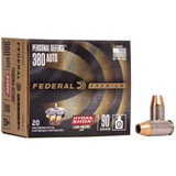 Federal Premium Hydra-Shok, 380 ACP, 90 Grain, 20 Rds, Low Recoil 