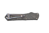 Heretic Knives Manticore S, DLC Stainless with Marbled CF Inlay & CF Backcover, Double Edge Vegas Forged Dam - 3234178 