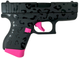 Glock G43, 9MM, 3.41" Barrel, 6 Rds, Black Leopard w/Hot Pink Controls 