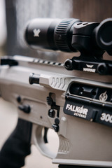 Falkor Defense Petra, .300 Win Mag, 22.00" Barrel, Ambidextrous Billet Receiver, Gray 