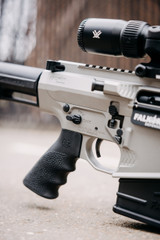 Falkor Defense Petra, .300 Win Mag, 22.00" Barrel, Ambidextrous Billet Receiver, Gray 