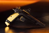 CZ 75 TS Czechmate Open w/ Holosun 507 COMP, 9MM, 26 RDs, 5.23" Compensated Barrel, CZ Custom Tuned, Gold 