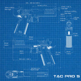 Bul Armory SAS II TAC PRO, 9MM, 5.00" Ported Barrel, 20 RDs, Black PVD / Black Anodize 