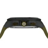 Glock Precision Watch, Black Titanium Case, Green Silicone Strap, Limited Edition - 810132640179 