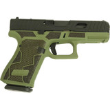 Glock V-Series Model 19 Kavorka, 9MM, 4.00" Ported Barrel, 15 Rds, Green Cerakote - 757106326458 