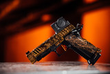 Tee Gun Vault Staccato Custom P “Black Ops” 9mm Ported Polished Copper / Black DLC with T7 Grips 