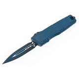 Microtech Luminary ZBP D/E Signature Series, Tritium Button Insert, Weathered Blue - 841768184263 