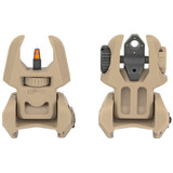 Meprolight FRBS, Flip Backup Sights, 4 Dot Rear, Orange Hyper Bright Front, FDE - 810013522150 