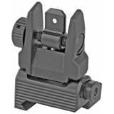 Leapers, Inc. UTG ACCU-SYNC AR15 Flip Rear Sight, Black, Spring-loaded Posi-lock - 4717385553712 