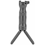 Leapers UTG D-Grip Quick Release Bipod, Aluminum, Rubber, Black - 4717385554726 