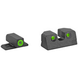 Meprolight Hyper-Bright, Tritium Sight Set, Green Front/Green Rear, Fits Sig Sauer P320/P365 - 810013520804 
