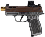 Sig Sauer + Shark Coast Tactical P365X w/ Optic, 9MM, Distressed Brown, Distressed Grey - 810105516173 