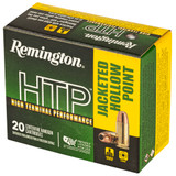 Remington HTP, 9MM, 147GR JHP, 20 Rds, Brass Case - 047700496504 