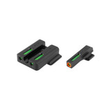 TruGlo TFX Pro Sight Set, Smith & Wesson M&P, Tritium/Fiber Optic, Black - 788130022597 