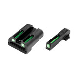 TruGlo Brite-Site TFO, Sig Sauer #8 Front/#8 Rear, Green, Tritium/Fiber Optic - 788130080788 