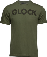 Glock Caliber Tee, Military Green, Ringspun Cotton, Short Sleeve, Large - 764503057519 