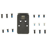 C&H Precision V2, Optic Mounting Plate, Fits Glock MOS, Trijicon RMR/SRO/RCR, Holosun 407C/507C/507Comp/508T, Anodized Finish, Black - 616943734645 