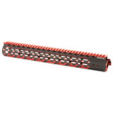 Leapers, Inc. UTG PRO M-LOK 15" SSLM 2-Tone Rail, Black/Red - 4717385552715 