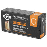 PPU 10MM JHP 180GR, 50 Rds, Brass Case - 8605003813323 