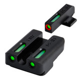 TruGlo TFX Pro FN FNX9 Set, Green Dot, Tritium/Fiber-Optic, Black Steel - 788130022719 