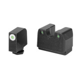 Rival Arms Tritium Night Sights, Fits Glock MOS 17/19, Green Tritium w/White Outline Front, Green Rear - 788130026960 