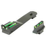 Hi-Viz LiteWave Sight Set for Henry Rifles, Adjustable Front and Rear Sights, Green/Red/White LitePipes - 613485589412 