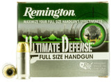 Remington Ultimate Defense 45 ACP, 185 Grain, Brass Jacketed Hollow Point, 20 Rounds - 047700473000 