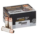 SIG Sauer E44SP1, .44 SPECIAL, 200 GR, 20 Rds, Nickel-Plated Brass - 798681522453 
