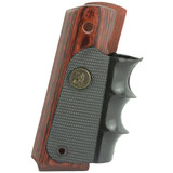 Pachmayr American Legend Grip, Fits Colt 1911, Rosewood Laminate, Black Rubber - 034337004233 