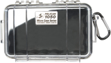 Pelican 1050 Micro Case, Black/Clear Polycarbonate, 7.99" Long - 019428082659 