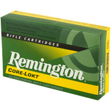 Remington Core-Lokt, 25-06 Rem, 120 Grain, Pointed Soft Point, 20 Rds, Brass - 047700052205 