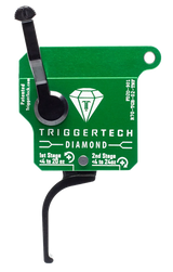 TriggerTech Diamond, Two-Stage Flat Clean Trigger, Green w/Black Parts Finish - 885768001830 