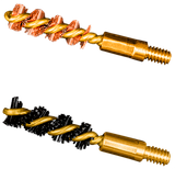 Otis FG317NB Bore Brush Set, 17 HMR/177 Cal/177 WSM, 5-40" Thread, 1" Long, Bronze/Nylon Bristles, 2 Per Pkg - 014895002346 
