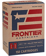 Frontier Cartridge FR1415, 223 Rem, 55 gr Hollow Point Match, 3,240 FPS, Brass - 090255712872 